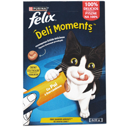 Recompense lichide pentru pisici, cu pui 4x10g