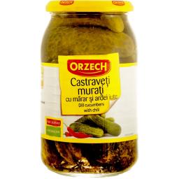 Castraveti murati cu marar si ardei iute 820g