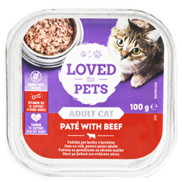 Hrana umeda pentru pisici, pate cu vita 100g