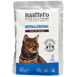 Hrana umeda dietetica pentru pisici, Hypoallergenic, miel in jeleu 100g