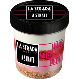 Inghetata cu lamaie, zmeura si biscuiti 330g
