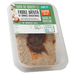 Fasole batuta cu carnati semiafumati 250g