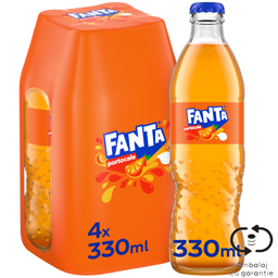 Bautura racoritoare carbogazoasa cu suc de portocale 4x330ml