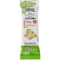 Baton ecologic cu mere si banane, ecologic, +12 luni 25g