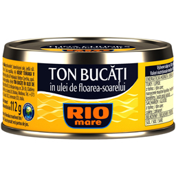 Ton bucati in ulei de floarea soarelui 160g