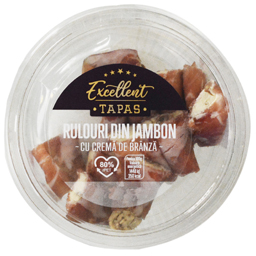 Rulouri din jambon cu crema de branza si smochine 70g