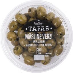 Masline verzi marinate cu pesto si busuioc 150g