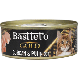 Hrana umeda pentru pisici, curcan si pui in sos 85g
