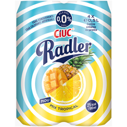 Bere fara alcool cu suc de lamaie, mango, ananas 4x500ml