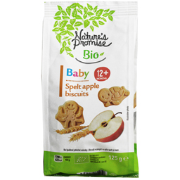 Biscuiti ecologici cu grau spelt si mere 125g