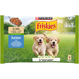Hrana umeda pentru caini Junior, pui si morcov in sos 4x85g