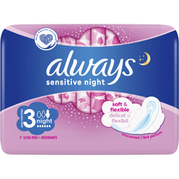 Absorbante Sensitive Night, 7 bucati