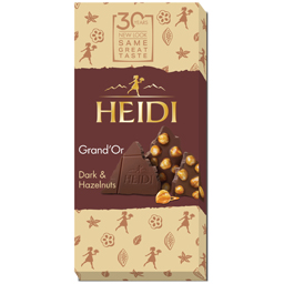 Ciocolata amaruie cu alune de padure intregi caramelizate 100g