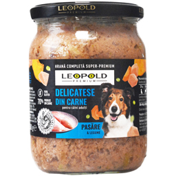 Delicatese din carne pentru caini adulti, pasare si legume 500g