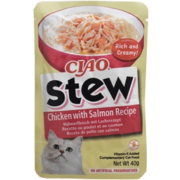 Hrana umeda pentru pisici, stew cu pui si somon 40g