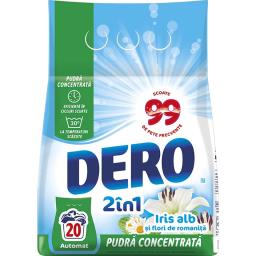 Detergent pudra Iris alb si flori de romanita, 20 spalari 1.5kg